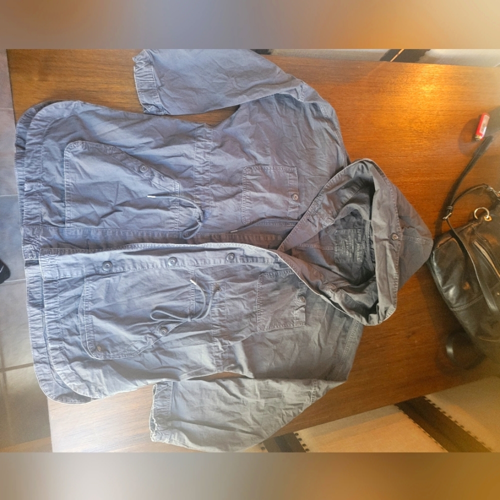 American eagle light weight drawstring hooded jacket womens medium nwt